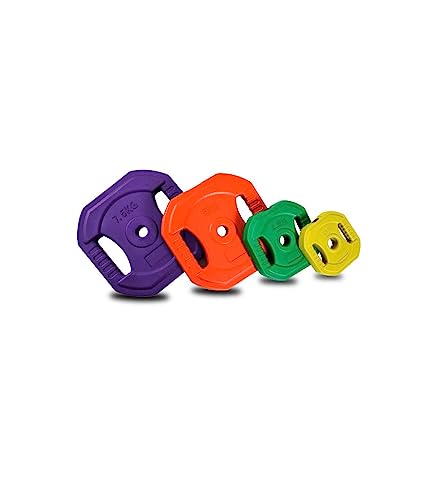 Riscko Set de pesas Barra Pump con Barra y Discos de Colores para Entrenar en Casa, Pesas y Mancuernas Profesionales para Gimnasio con Discos (30 kilos)