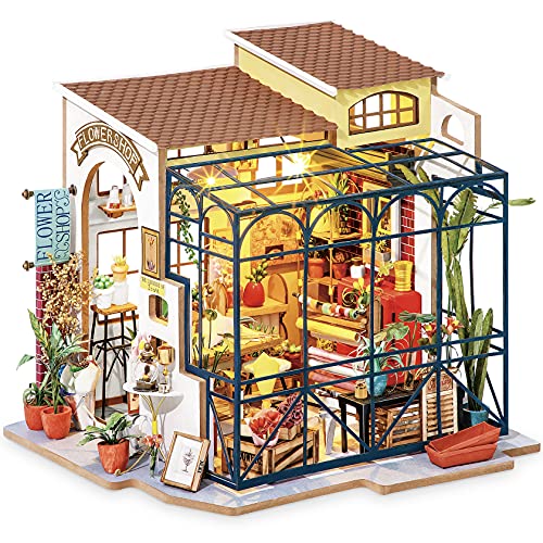Rolife DIY Casas de Muñecas Miniaturas Madera para Montar Miniature House Maquetas para Construir Adultos Niñas y Niños 14 Años de Edad hasta, Emily's Flower Shop