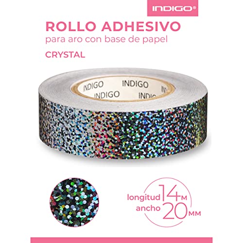 Rollo Adhesivo para Gimnasia Rítmica CRYSTAL INDIGO 20mm*14m (Plata)