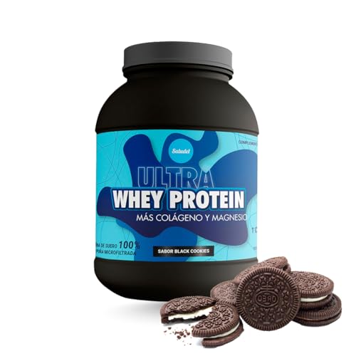Saludel Whey Protein Sabor Galleta Oreo 1Kg | Proteína de suero de leche en polvo con Colágeno y Magnesio | Fortalece y Desarrolla la Masa Muscular