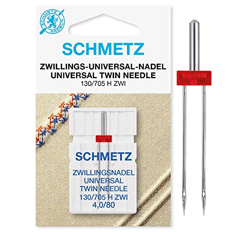 Schmetz 130-705ZWI-4.0-80 Agujas para Máquinas De Coser, Metal, Plata, 4.0/80 Tamaño