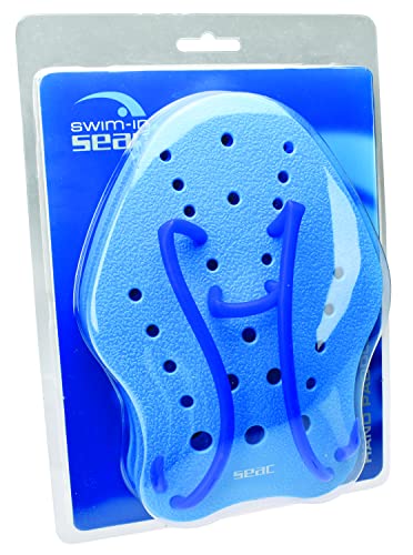 Seac Hand Paddle Turbo - Accesorio para la natación, color azul, talla L