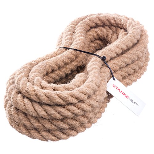 Seilwerk STANKE Cuerda de Yute, Cuerda de Fibra Natural, Cuerda Decorativa 30mm 15m