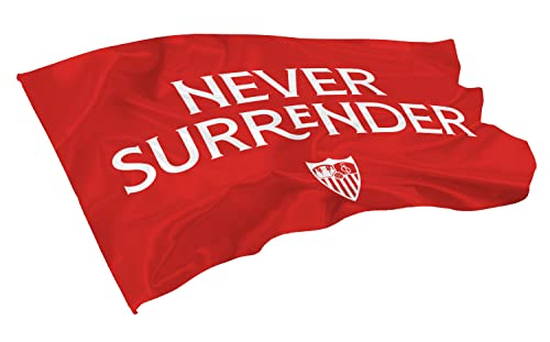 Sevilla F.C Bandera Never Surrender, Roja, 150x100cm