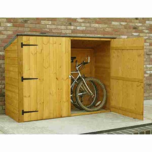Shire - Cobertizo de madera para bicicleta (6 x 3)