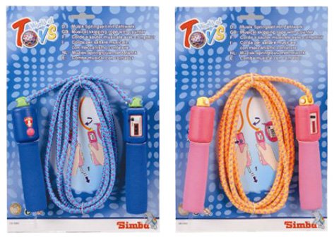 Simba Toys- Comba de Saltar Musical, con Contador de Saltos, Longitud de la Cuerda: 2 m 45 cm, Dos Modelos Disponibles (7305263)