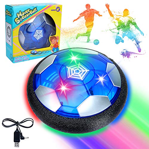 Sinwind Air Power Football, Juguete Infantil Globo con luz LED Hover Fútbol, Juegos de fútbol Interior Exterior Regalo de cumpleaños Navidad para niños niñas