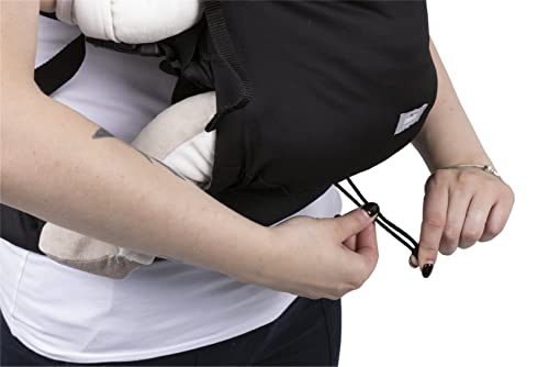 Skin Fit - Portabebés ergonómico ideal para bebés de 0 meses a 9 kg, ajustable y seguro para bebés con correas cruzadas acolchadas, cinturón abdominal y capucha