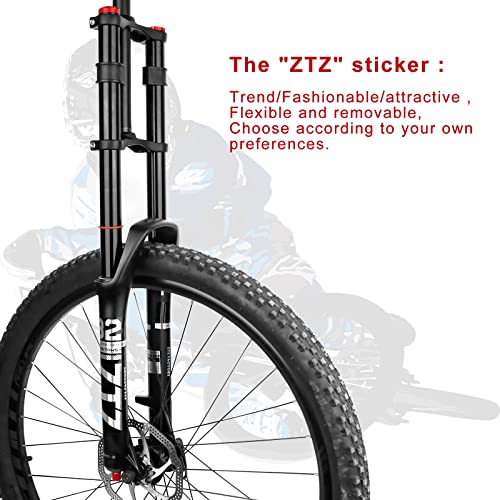 splumzer [EU Stock Horquilla de Suspensión de Bicicleta 26/27.5/29"para Bicicleta de Montaña DH Air Doble Hombro Downhill Rappel Amortiguador Tubo Recto Ultraligero (Negro, 29 Pulgadas)