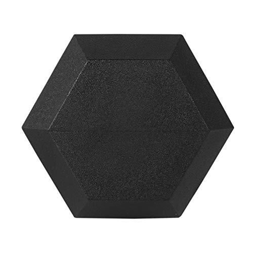 Sporzon! Mancuernas hexagonales con revestimiento de goma, pares, color negro