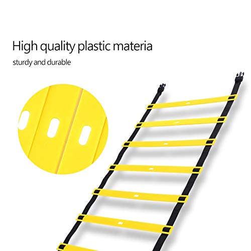 Starbun Escalera de Agilidad - Escalera de Agilidad de plástico extendida for Entrenamiento de Velocidad de pies de fútbol de fútbol con Bolsa de Almacenamiento (Color : 4m)