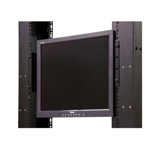 StarTech.com Bracket de 4U de Soporte Montura para Monitores VESA LCD en Rack o Armario de 19" Pulgadas, Se Ajusta a TAA, Bracket de Acero Prensado en Frío (RKLCDBK)