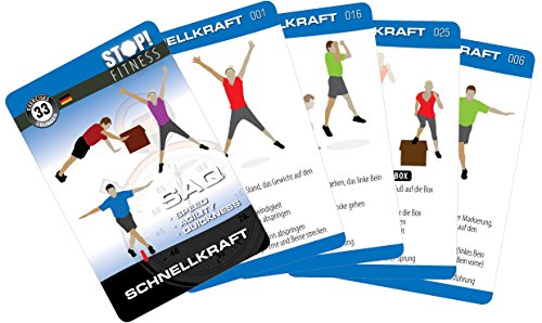 Stop! Fitness SAQ Serie - Tarjetas de entrenamiento (66 x 100 mm, con caja de plástico)