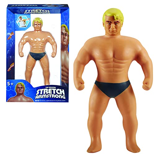 Stretch - The Original Armstrong Line, Mister Músculo, muñeco Que se estira hasta 4 Veces su tamaño por su Relleno, y vuelve a su Forma Original, Famosa (TRE03000)