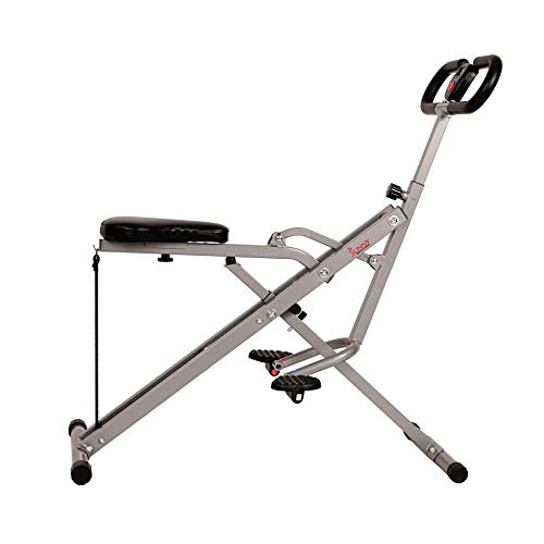 Sunny Health and Fitness - Máquina de Remo Vertical Row-N-Ride, para Sentadillas, Color Gris, Talla única
