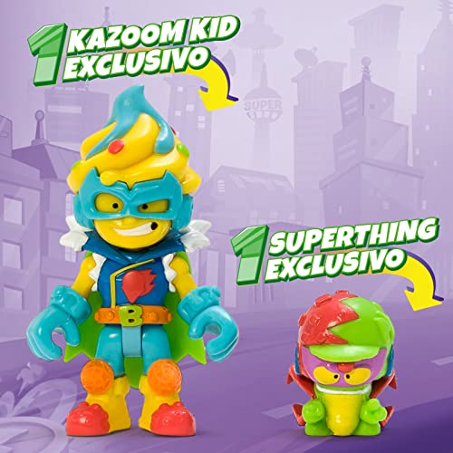 SUPERTHINGS Turbo Ice, Moto con catapulta para lanzar Bolas de Helado, Incluye 1 Kazoom Kid y 1 SuperThing