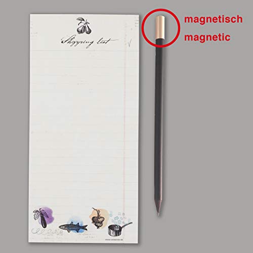 Susi Winter Design & Paper 18033 Shopping List - Bloc magnético con portaminas