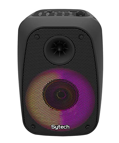 Sytech Altavoz Serie microbeat 3", 10w, rms / 75 pmpo, Recargable, BT, Mic, led, Negro