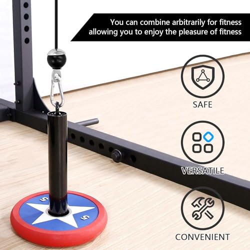 Taeku Cable de Acero para Fitness Muy Resistente 6mm Polea Cable de Acero de Repuesto Accesorios para Gym en Casa Equipo de Levantamiento de Pesas (2,0M)