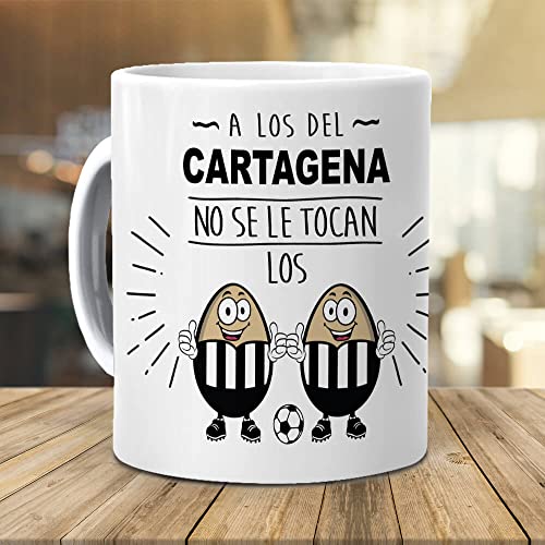 Taza A los del Cartagena no se le tocan los huevos. Cerámica AAA - 350 ml.