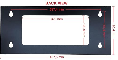 Techly I-CASE EF-3004BK accesorio de bastidor Soporte de montaje - Accesorio de rack (Soporte de montaje, Negro, Acero, 4U, 48,3 cm (19"), 487,5 mm)