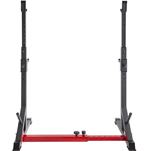 tectake 404236 Estante para sentadillas con soporte para pesas, Squat rack, Aparato para entrenamiento de fuerza, Equipo para fitness