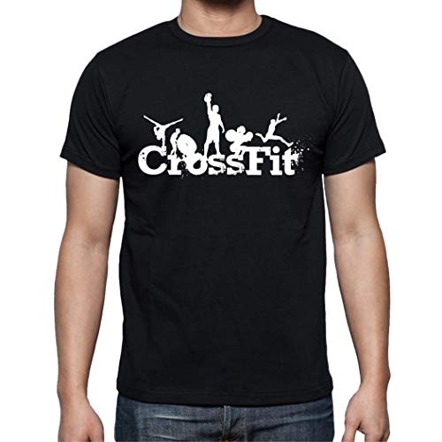 the Fan Tee Camiseta de Hombre Crossfit Deporte Gimnasio Gym Pesas 001 L