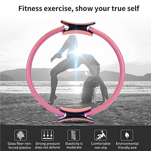 tieedhfu Anillo de Pilates para gimnasio en casa con círculo deportivo de Yoga de Color sólido para hombres y mujeres simples , Rosado