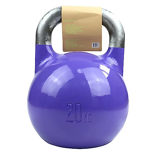 TITAN LIFE Pro Kettlebell Steel Competition 20kg Pesa Rusa, Unisex – Erwachsene, Purple, One Size