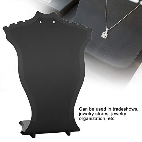 TMISHION Collar Soporte de exhibición Colgante de plástico Cadena de joyería Busto Tienda Soportes de exhibición Pendientes de suspensión Soporte Rack(negro)