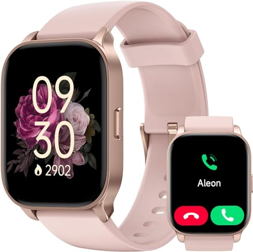 TOOBUR Reloj Inteligente Mujer, Smartwatch Alexa Incorporada IP68 Sumergible con Llamada/Seguimiento del Frecuencia Cardíaca/Sueño/100 Deportes Compatible Android iPhone