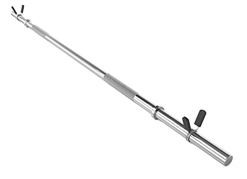 Toorx - Barra de pesas cromada de 150 cm o 180 cm de diámetro. 25 mm Cierre de resorte (150 cm)