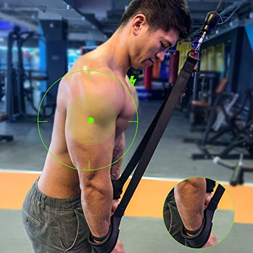 Topfinder Cuerda Tríceps, Agarres Gimnasio Poleas Gym Accesorios para Gym Fitness Lat Pulldown Biceps Tricep Rope (Cuerda Tríceps)