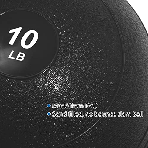 Trademark Innovations Marca innovaciones Ejercicio Slam – Balón Medicinal, Color Negro, 10 kg