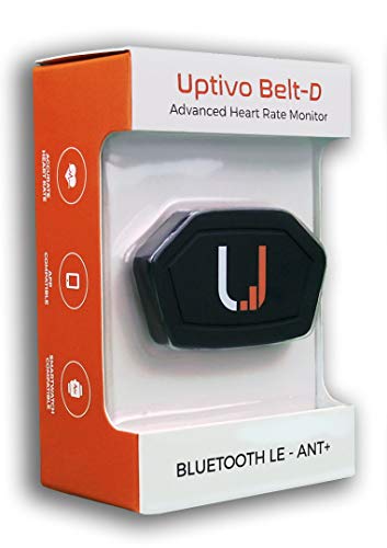 UPTIVO Belt-D - Pulsómetro de Pecho con Doble transmisión Bluetooth Smart, Ant+. Compatible con iPhone, Android, Relojes GPS Que soportan Ant+