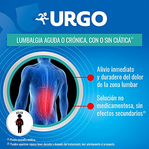 Urgo - Cinturón lumbar de electroterapia - Tecnología TENS - Alivio del dolor lumbar causado por lumbago, lumbalgia aguda o crónica - 1 cinturón lumbar, 1 extensor, 1 unidad de control, 3 pilas