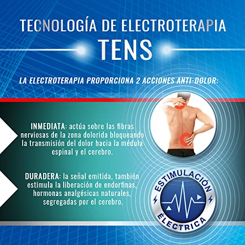 Urgo - Cinturón lumbar de electroterapia - Tecnología TENS - Alivio del dolor lumbar causado por lumbago, lumbalgia aguda o crónica - 1 cinturón lumbar, 1 extensor, 1 unidad de control, 3 pilas