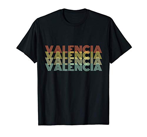 Valencia Retro Inicio Vintage Ciudad Natal Camiseta
