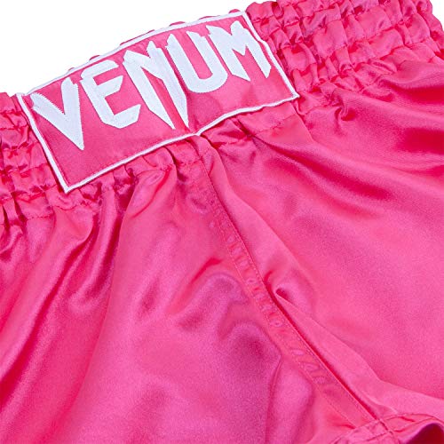 Venum Classic Pantalones Cortos De Muay Thai, Unisex Adulto, Rosa/Blanco, XL