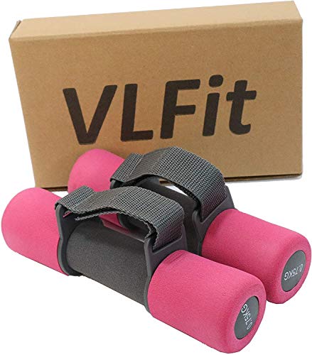 VLFit Mancuerna Blanda de 0,5 kg, 0,75 kg o 1 kilogramo Ideal para aeróbic, Pesas con Correa de Mano Regulable, Pesas para Fitness, Mancuernas de Entrenamiento - Juego de 2