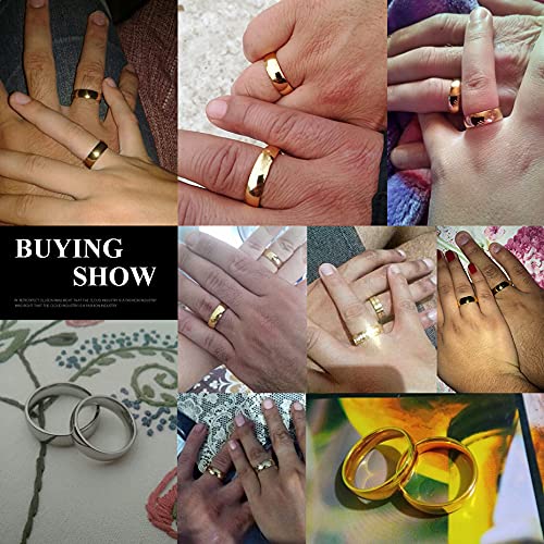 VNOX personalizado personalizado 6 mm de ancho de acero inoxidable anillo de banda simple anillo de boda para mujeres hombres, grabado gratis, tamaño11.5