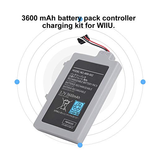 Weikeya Compacto Gamepad Batería, Mah Batería Paquete Batería Paquete Controlador 9.2 * 5.8 * 1 cm Poder Banco con Abdominales por Wiiu Controlador Resolver
