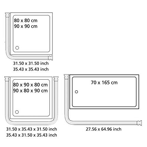 WENKO Barra angular universal cromado - varias longitudes, Ø 2 cm, Aluminio, 2 x 2 cm, Cromo
