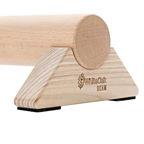 WhiteOak Balance Beam - Barra de equilibrio de 50 cm de madera para el hogar, barra de equilibrio