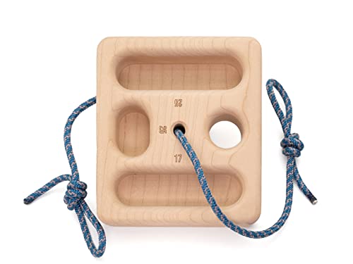 WhiteOak Pocket - Tabla portátil para colgar de madera, 12 x 10 x 3 cm, portátil, para entrenamiento de escalada, accesorio para escalada