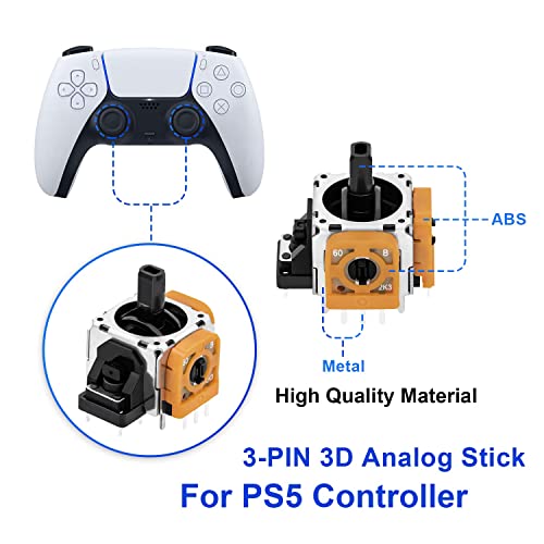 Wigearss 7 en 1 Kit de Reparación Joystick Analógico de Repuesto para PS5 Mando