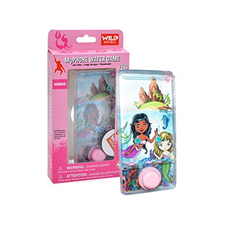 Wild Republic Myphone Sirena, móvil de Juguete con Juego de Aros de Agua, Juguetes educativos y Divertidos para niños, Consola de Agua, Regalo de cumpleaños para niños