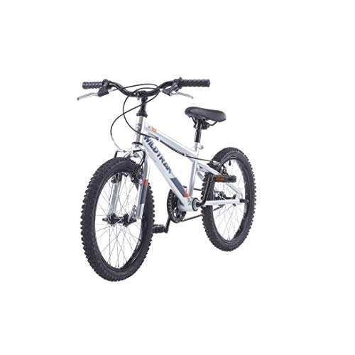Wildtrak - Bicicleta 20 pulgadas para niños de 6 a 9 años con frenos ajustables - Plateada