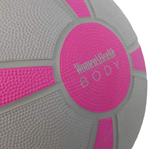 Women's Health BODY Wall-Ball - Balón Medicinal, Gris, Magenta.