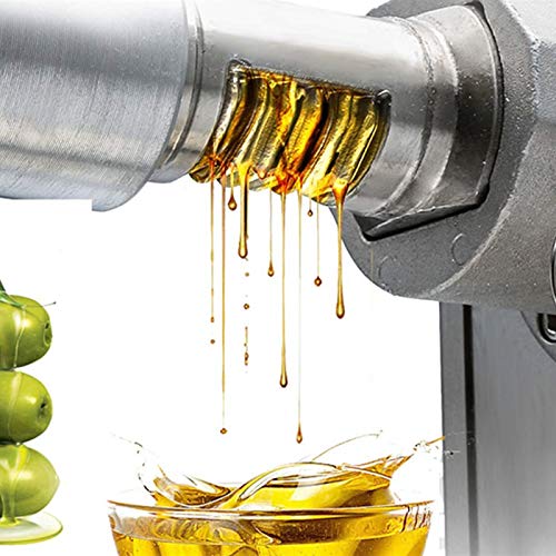 WSIKGHU Máquina de prensa de aceite automática de 600 W, extractor de aceite doméstico, extractor de prensa, extracción de aceite comercial, extractor de oliva, 220 V, enchufe de la UE